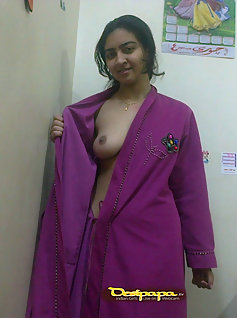 Sexy Indian Janvi In Bathrobe Stripped Naked