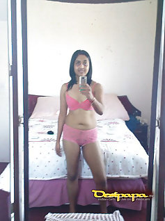 Indian Gujarathi Babe In Pink Bra Nude