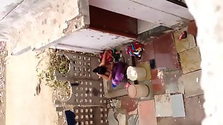 Big tits desi bhabhi shower video filmed by neighbor in open